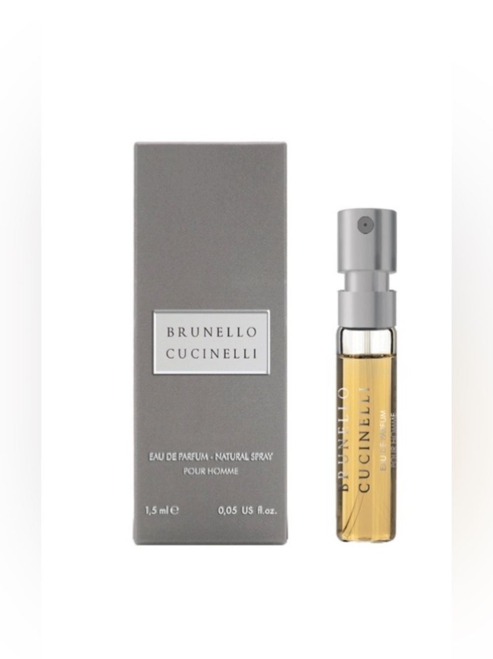 🌸BRUNELLO CUCINELLI Pour Homme EDP EDT Vial Spray Sample 1.5 mL